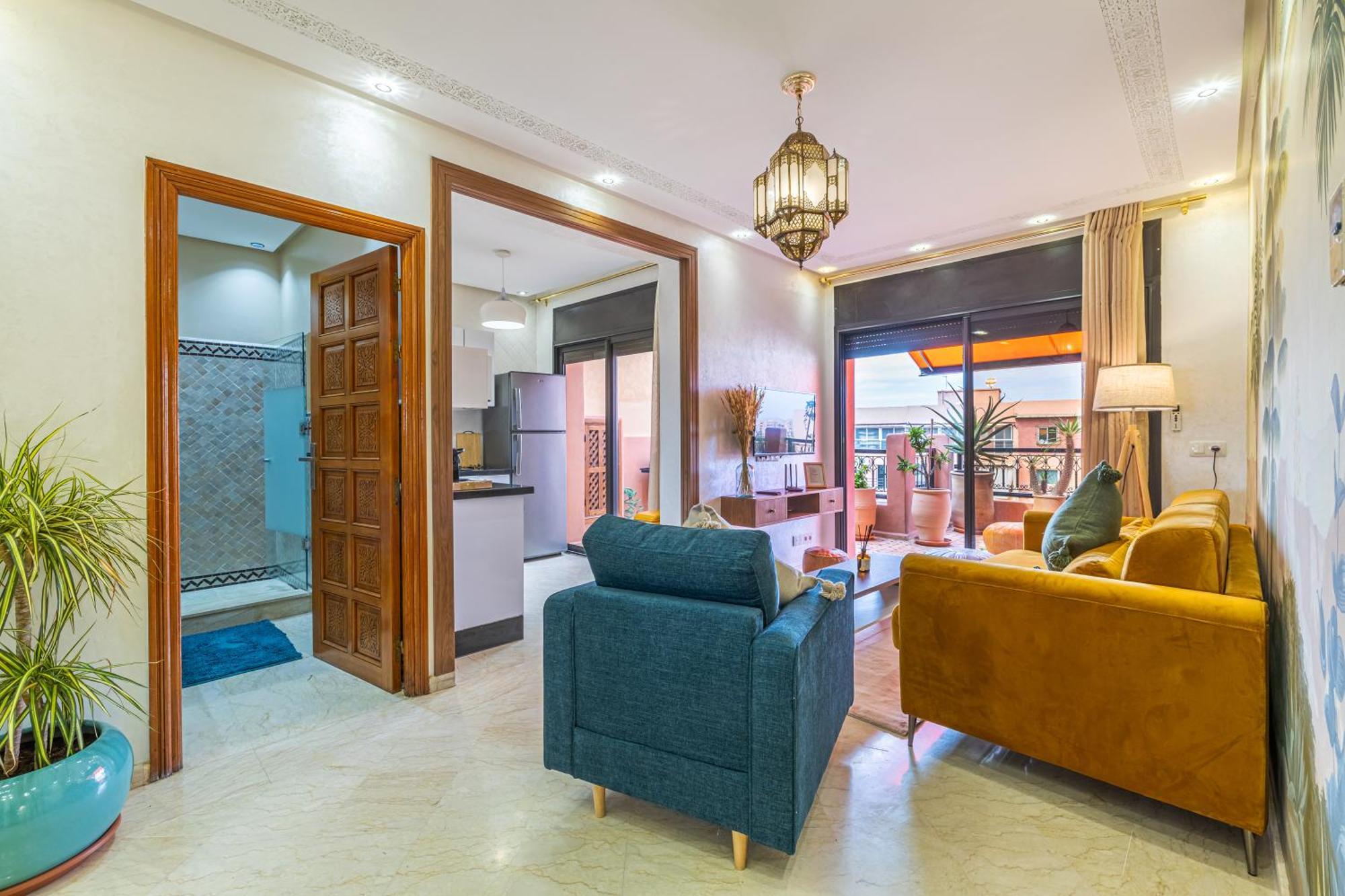 Le Jasmin - Appartement Authentique A Gueliz Marrakesh Exteriör bild