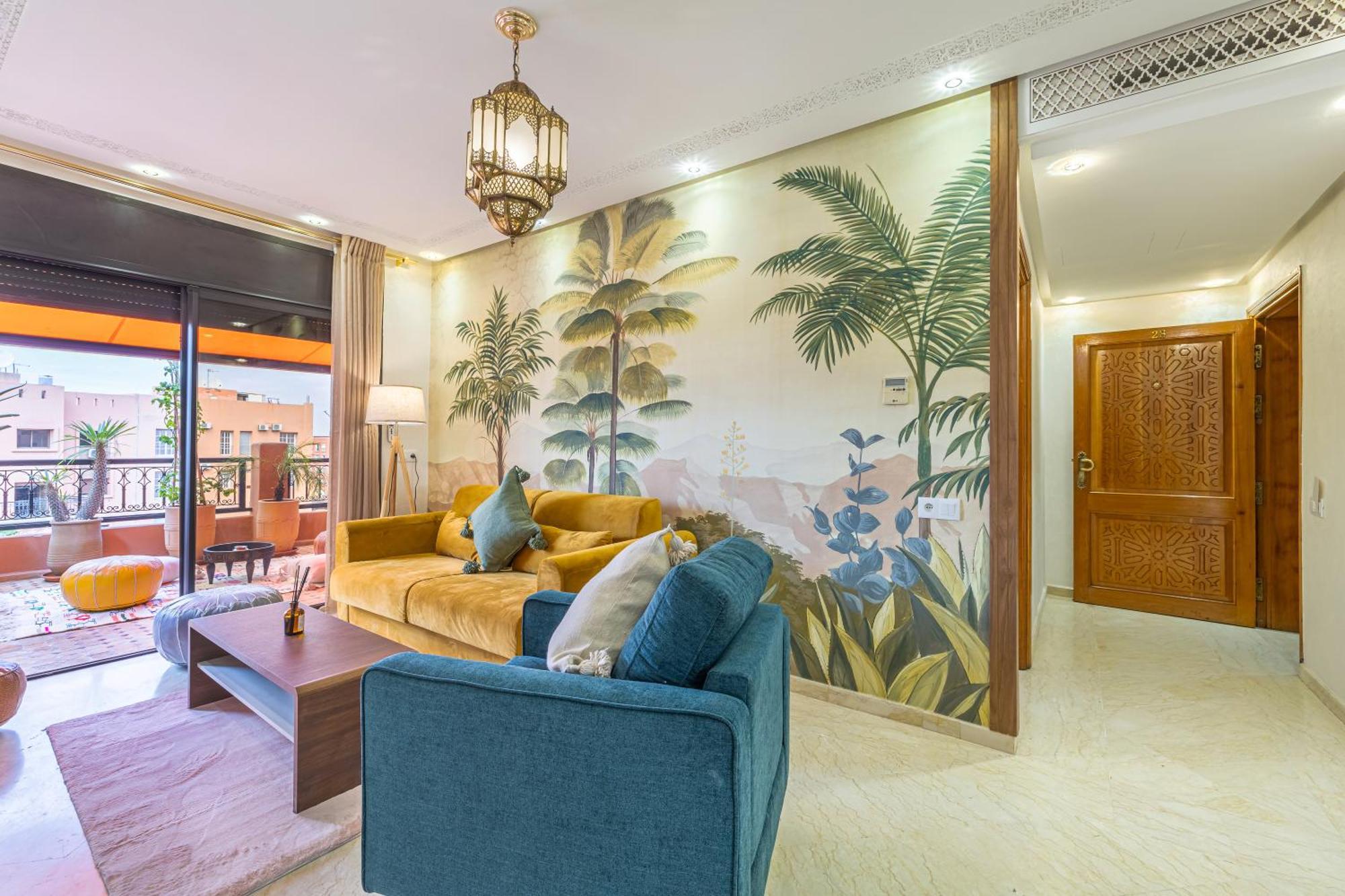 Le Jasmin - Appartement Authentique A Gueliz Marrakesh Exteriör bild