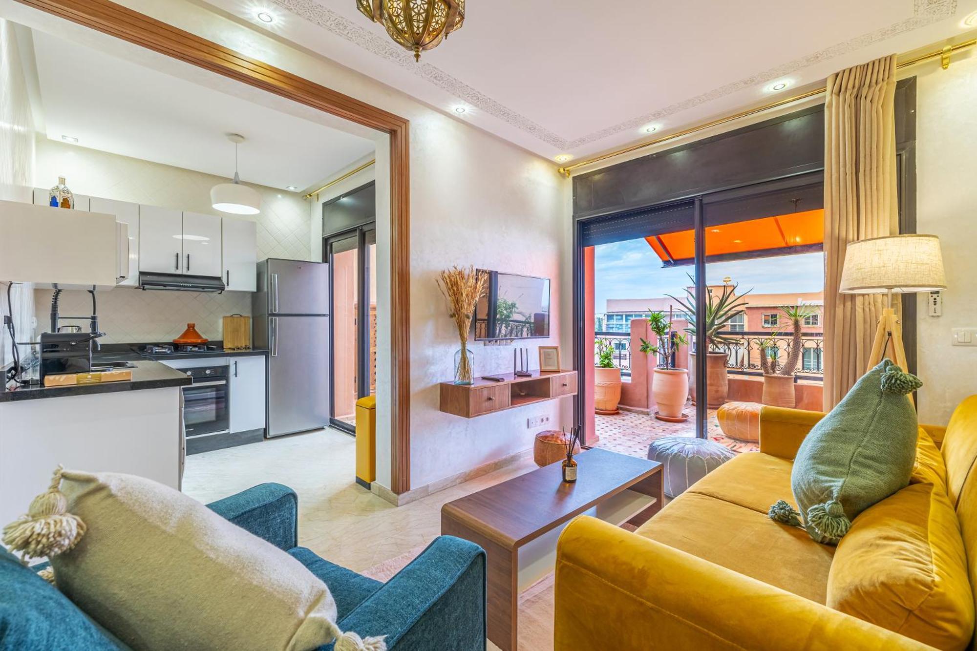 Le Jasmin - Appartement Authentique A Gueliz Marrakesh Exteriör bild