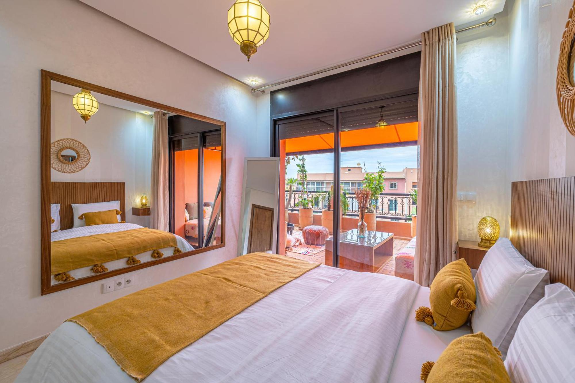 Le Jasmin - Appartement Authentique A Gueliz Marrakesh Exteriör bild